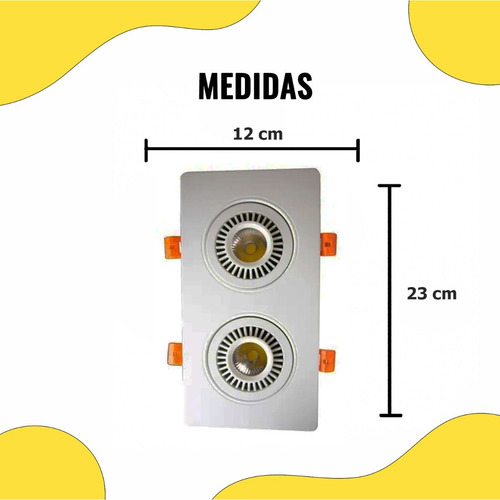 Empotrado Led Dirigible Blanco |10w | 6500k | 127v Mondi-10