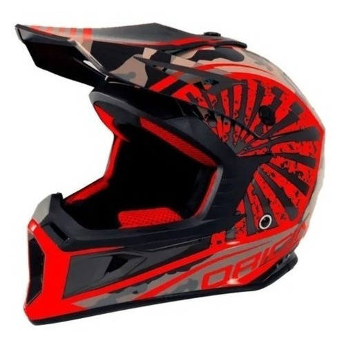 Casco Cross Origine V325 Loop Rojo Fluo En Msp