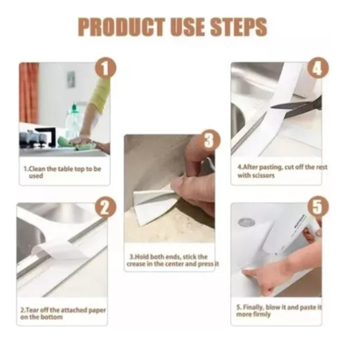 3 Piezas Cinta Selladora Para Baño, Ducha, Lavabo, Bañera