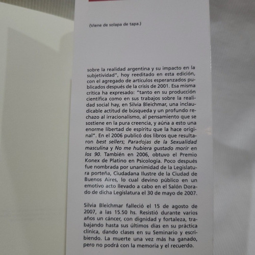 Imagen 9 de 10 de Dolor País Y Despues Silvia Bleichmar Zorzal