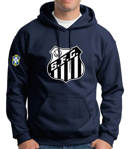 Moletom Santos Torcida Time De Futebol Blusa De Frio