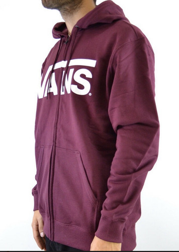 Sudadera Vans De Algodón Vino S De Hombre Cierre Cimpleto (Usado)