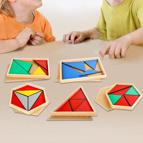 Rompecabezas De Geometría De Madera, Coordinación