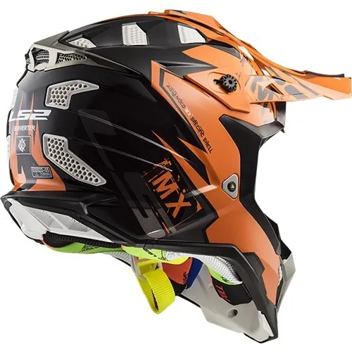 Casco Moto Cross Ls2 Subverter Emperor Naranja Ff 470 Um