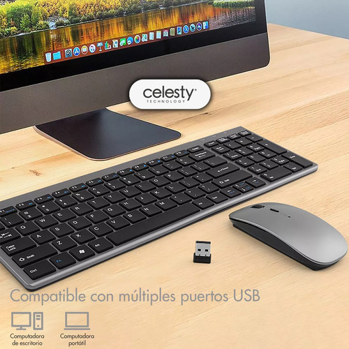 Kit Teclado Y Mouse Compatible Huawei Inalámbrico