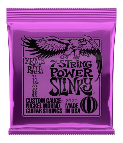 Encordado Ernie Ball 2620 Guitarra Eléctrica 7 Cuer + 2 Pick