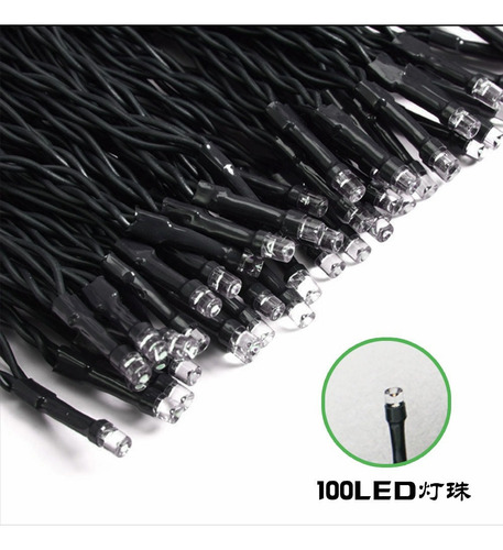 Luces Solares Navidad Guirnalda 3 Pcs 100 Led 10 Metros