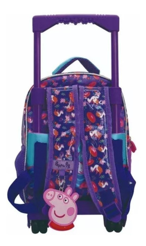 Combo Mochila Peppa Pig Carro 12 + Cartuchera Licencia Of.