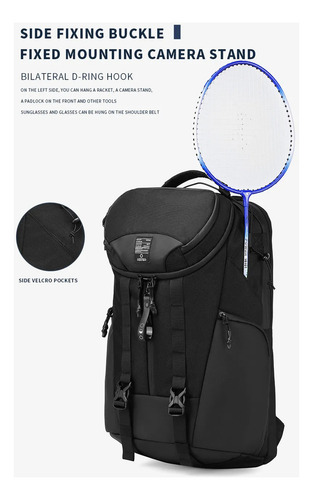 Mochila inteligente, de ocio y de alta capacidad impermeable bolsa de viaje 32L Notebook 15.6 Ozuko color negro