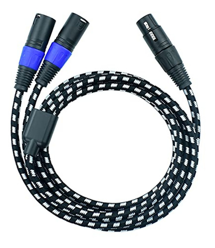 Cable Dmx Mugteeve Xlr Y Splitter Cable 2 Macho A 1 Hembra, 