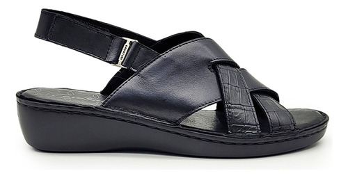 Sandalias Mujer De Cuero Confort Velcro Livianas Casuales