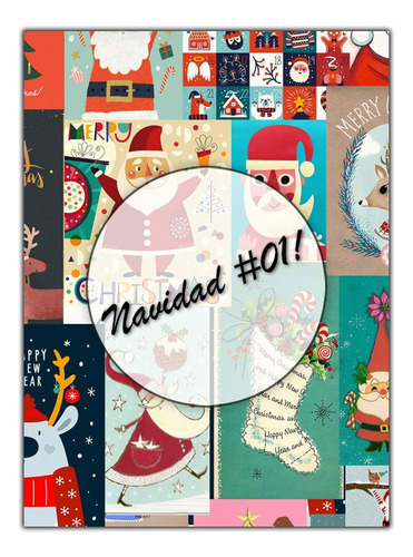 Navidad #01! Lámina Decoupage Autoadhesiva - No Servilletas 