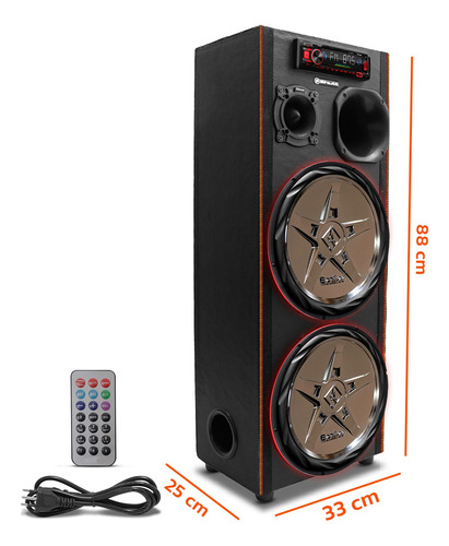 Caixa Bob Residencial Subwoofer Bomber Edge Bluetooth Usb
