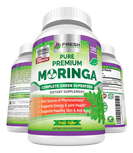 Moringa Organica En Polvo Fresh Healthcare,180 Capsulas