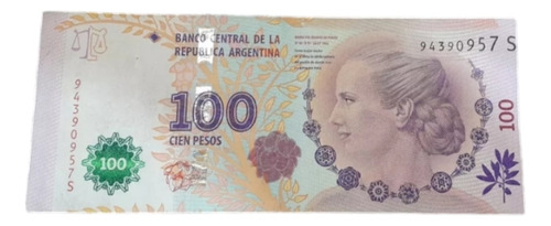 100 Pesos Con Error De Corte