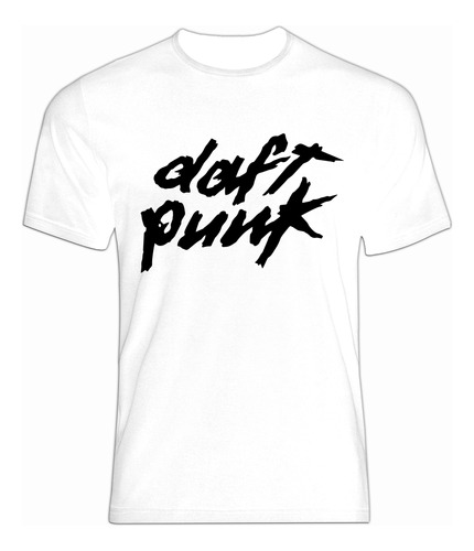 Polera Daft Punk Logo - Estampado Serigrafía