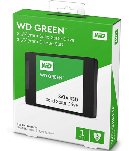 Disco sólido SSD interno Western Digital WD Green WDS100T3G0A 1TB verde