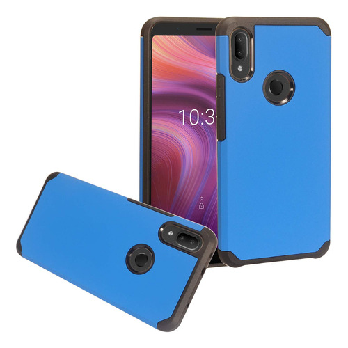 Funda Para Alcatel 3v (2019) 5032w Azul Gomaized Hibrido