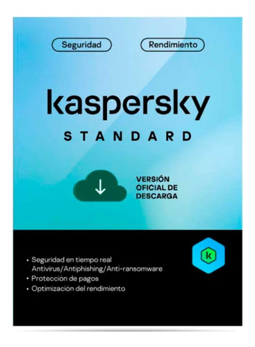 Anti Virus Kaspersky Standard / 1dispositivo / 1año Original