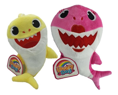 Imagen 1 de 3 de Peluche Baby Shark 30 Cm Con Música Y Luces - Bebes Y Niños