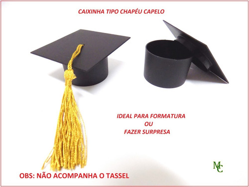 Imagem 1 de 5 de Caixinha Capelo 50 Pçs (não Acompanha Tassel (franja)