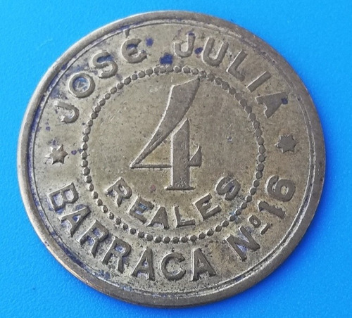 Ficha De 4  Reales Jose Julia. España