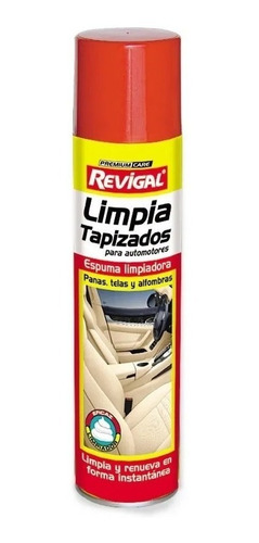 Imagen 1 de 6 de Limpia Tapizado Butacas Auto Coche Pana Tela Aerosol Revigal