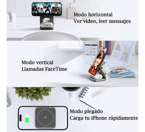 2025 Soporte De Cargador Inalámbrico Plegable For iPhone