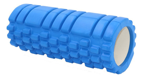 Rolo De Massagem Liberação Miofacial Foam Roller Texturizado Cor Azul