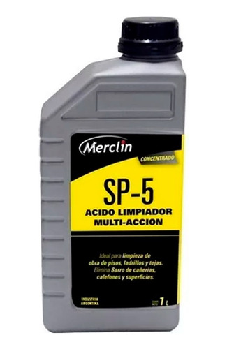 Limpiador Piscina Piso Ladrillo Ácido Sp5 Merclin X 1 Lt