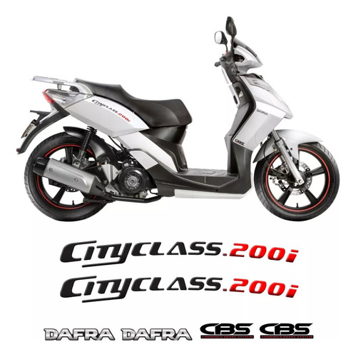 Adesivo M1 Faixa Logo 3d Cityclass 200 I + Dafra + Cbs Moto