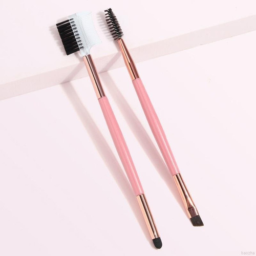 Set De 2 Brocha Y Cepillo Para Cejas Y Pestañas Negro