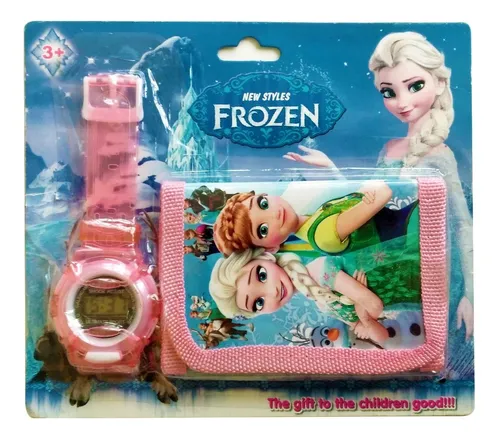 Combo Billetera Y Reloj De Frozen Para Ni as