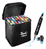Comprar 48 Colores Marcadores Doble Punta Pincel Plumon Touch Ohuhu Brillantes
