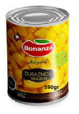 Duraznos En Trocitos  Bonanza 590gr(6 Unidad)super