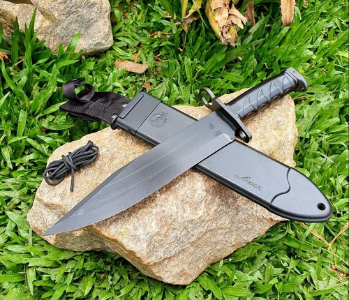 Imagem 4 de 10 de Faca Imbel Amz Black (bainha E Cabo Preto) E Kit Manutenção