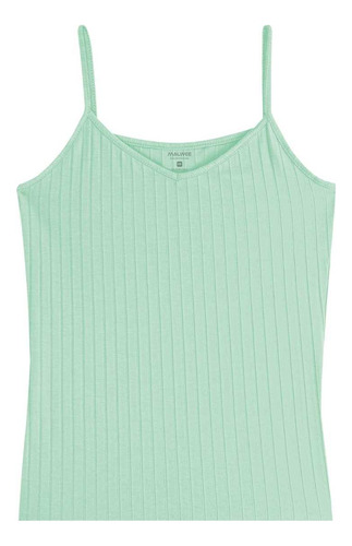 Blusa Regata Feminina Alça Fina Canelada Viscose Malwee