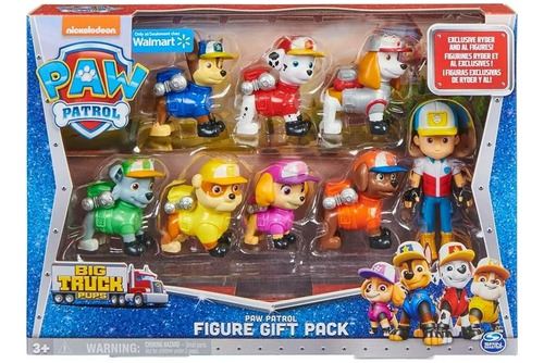 Paw Patrol Gift Pack Con 8 Figuras Big Truck Pups