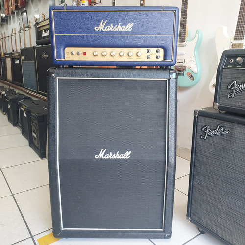 Cabeçote Marshall Sv20h Mkll Vintage Navy Blue Com Gabinete. Azul