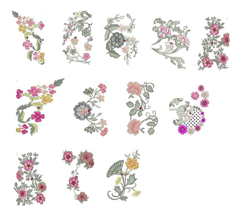 Diseños Matrices Para Maquinas De Bordar Flores Rosas Lindas