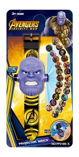 Reloj Proyector De 24 Imágenes 3d Infantil Thanos  