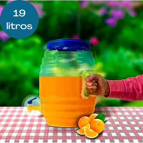 Cocina Dispensador Vitrolero Plástico 19l Con Llave Antigote