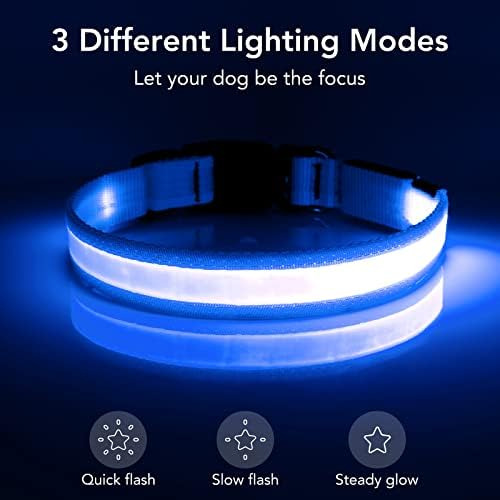 Collar De Perro Led De Vizpet, Collar De Perros Iluminado De