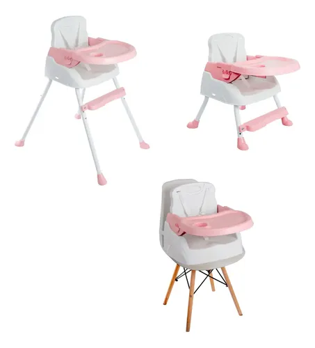 Cadeira De Alimentação Bebê Portátil 3em1 Styll Baby Segura Cor Rosa-claro Cor