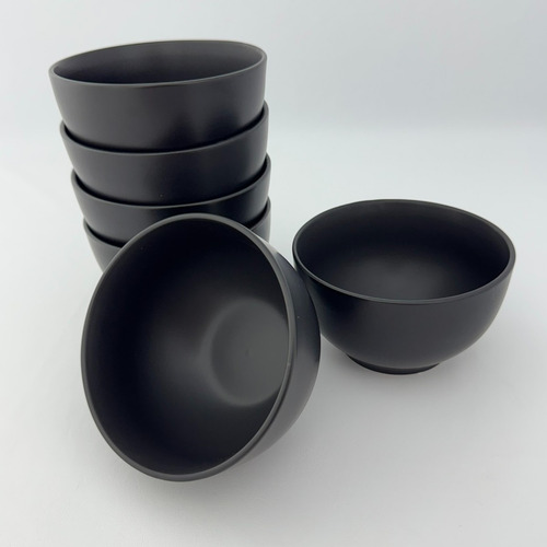 Kit 06 Bowl Tigela Cumbuca Cerâmica Fosco 670ml Lyor Cronus