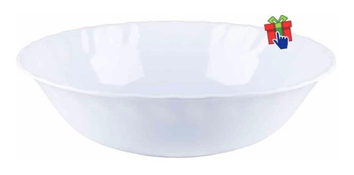 Imagen 1 de 3 de Ensaladera Melamina 25cm Set X 6 Blanca Plástica Bowl