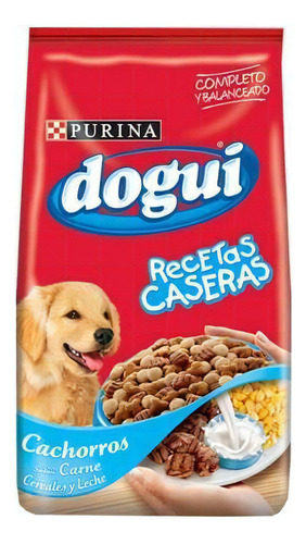 Alimento Dogui Recetas Caseras para perro cachorro sabor carne y cereales y leche en bolsa de 21 kg