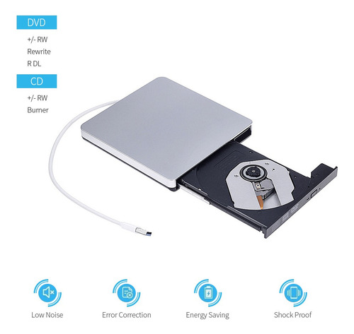 Usb 3.0 Unidade Óptica Externa Ultra-fina Cd-rw Dvd-rw