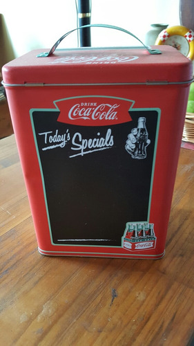 Caja De Lata Coca Cola Con Pizarra. Edición Ltda. Canadá