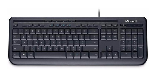 Teclado Microsoft Keyboard 600 Alámbrico Usb Negro En Españo